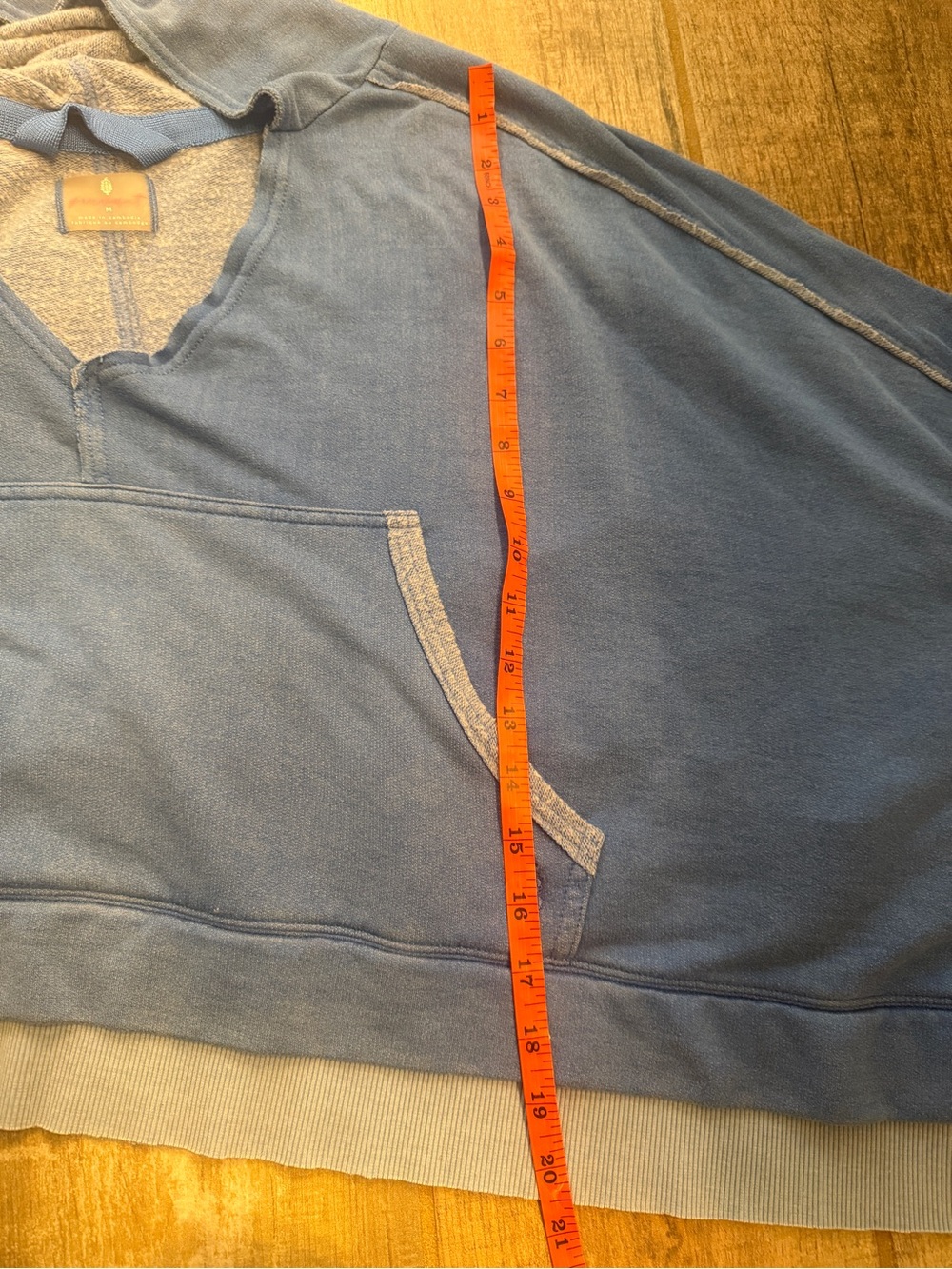 Free People Movement Bonfire Hoodie Cosmic Cobalt Blue Size Medium - Picture 10 of 10